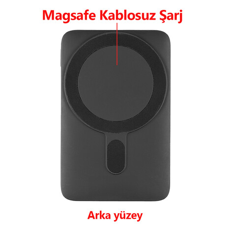 Magsafe Powerbank 5000 mAh P125, Siyah - Thumbnail